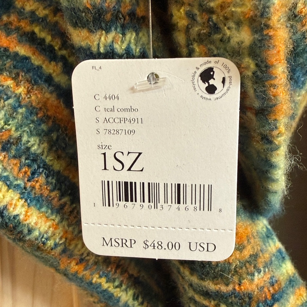 NWT - Free People - spacedye balaclava in turquoise multi - Picture 6 of 8
